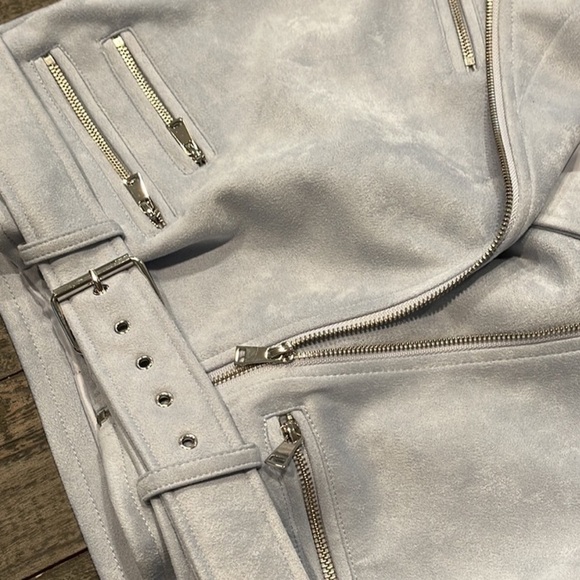 PHILOSOPHY faux suede jacket large blue - Picture 6 of 12